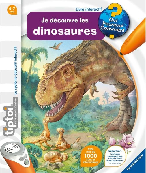 RAV001453 - Livre interatif TIPTOI - Je découvre les Dinosaures | à partir de 4 ans - 1