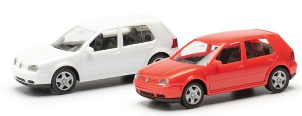 HER013956 - VOLKSWAGEN Golf IV blanche et rouge en kit - 2 pièces - 1