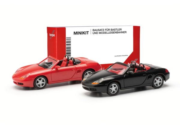 HER013963 - PORSCHE Boxster S rouge et noir - 2 pièces à assembler - 1