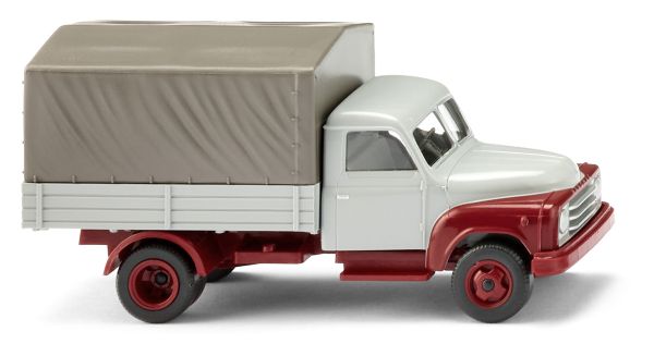 WIK034504 - HANOMAG L 28 porteur bâché gris - 1