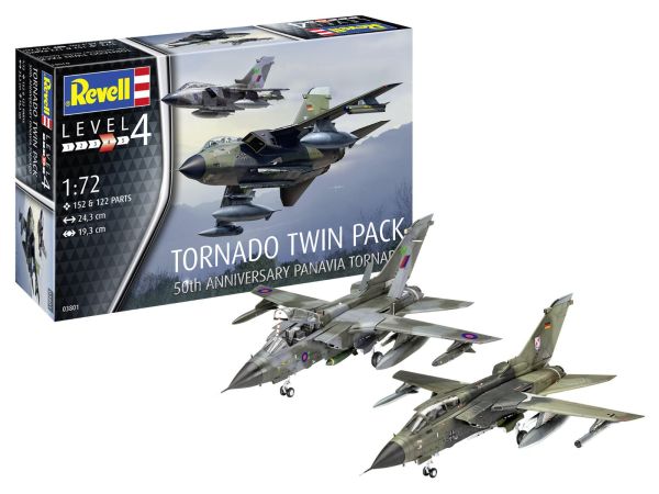 REV03801 - Pack de 2 avions de chasse TORNADO – 50e Anniversaire à assembler et à peindre - 1