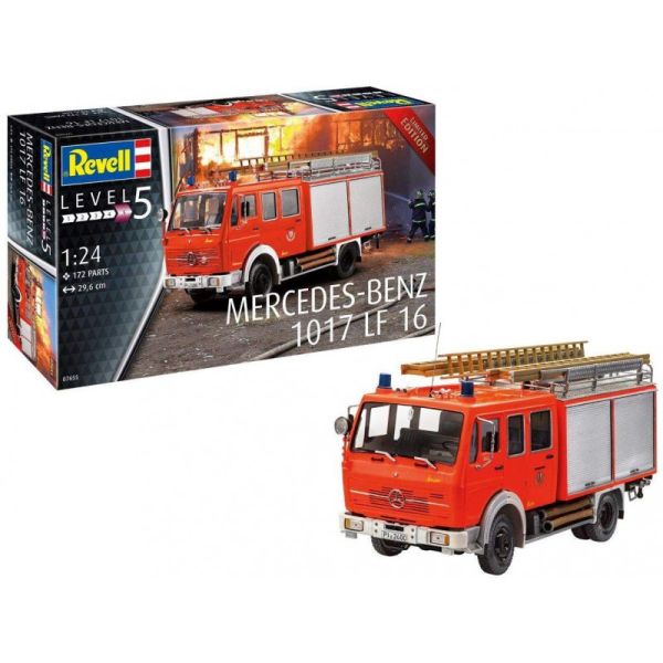 REV07655 - MERCEDES-BENZ 1017 LF 16 Pompiers à assembler et à peindre - 1