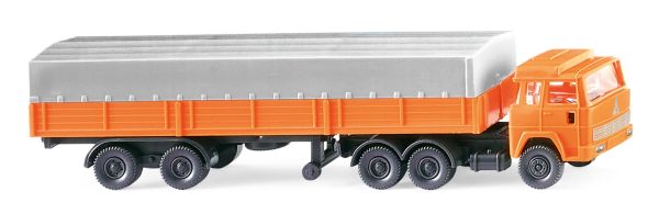 WIK095611 - MAGIRUS 6x4 avec remorque 2 essieux Orange - 1