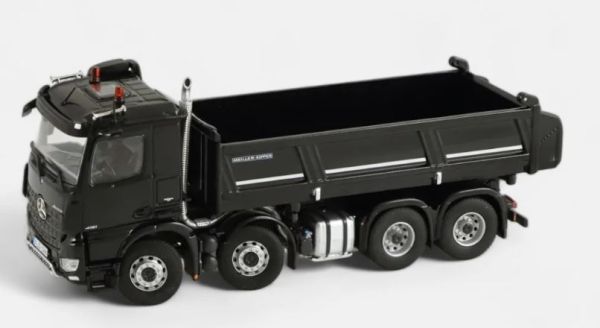 NZG1066/50 - MERCEDES-BENZ Arocs 8x4 benne MEILLER Noir - 1