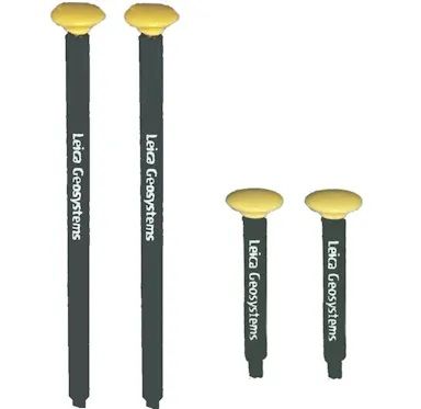 GF111 - Ensemble de mâts GNSS LEICA Geosystems CGA100 pour pelleteuse et bulldozer - 2x40mm et 2x20mm - 1