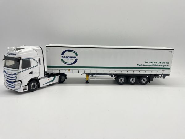 ELI118107 - IVECO S-Way 4x2 2021 avec remorque bâchée 3 Essieux – Transport TRANSPHIL - 1