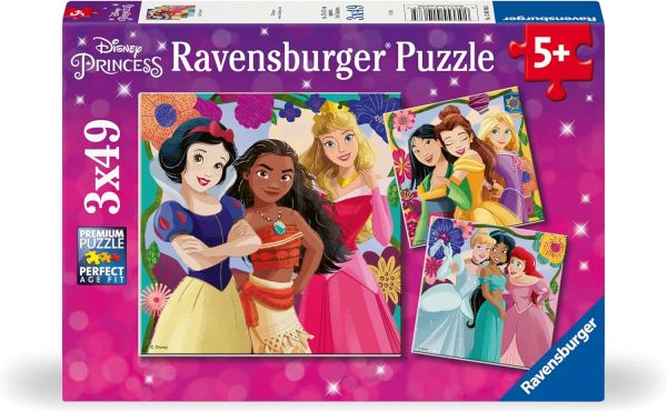 RAV12001068 - 3 Puzzles 49 Pièces DISNEY Princesses - 1