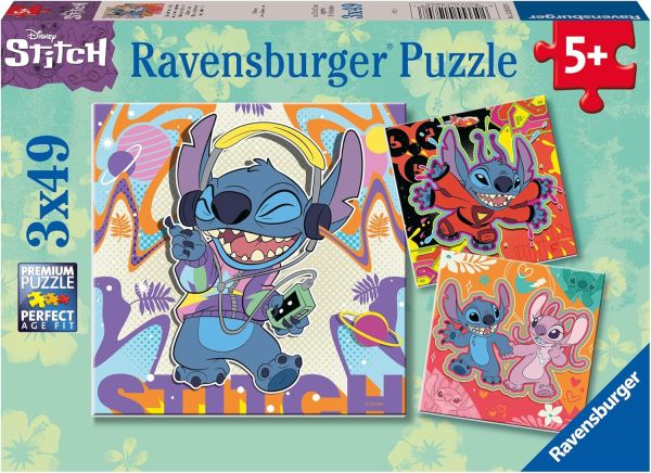 RAV12001070 - 3 Puzzles 49 Pièces DISNEY Stich - 1