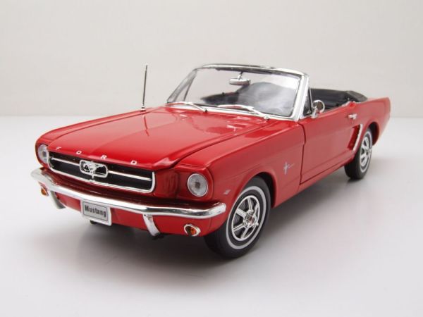 WEL12519CABROUGE - FORD Mustang cabriolet 1964 Rouge - 1