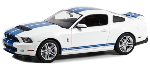 GREEN13674 - FORD Mustang GT500 2011 Blanc avec bandes bleue - 1