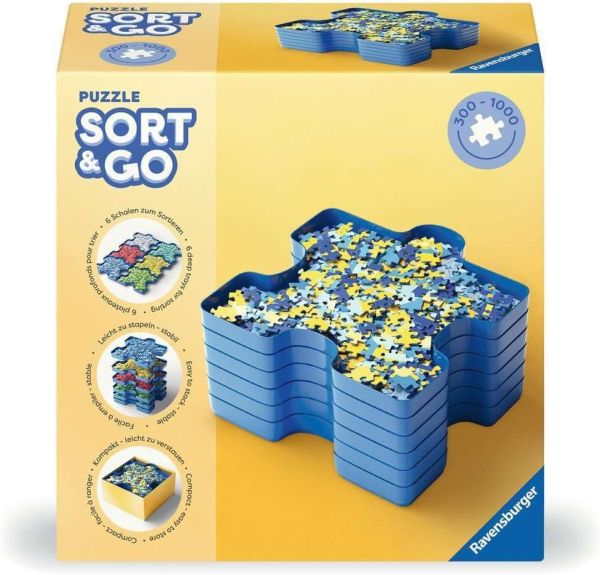 RAV179343 - 6 bacs de Tri pour puzzles de 300 à 1000 Pièces - 1