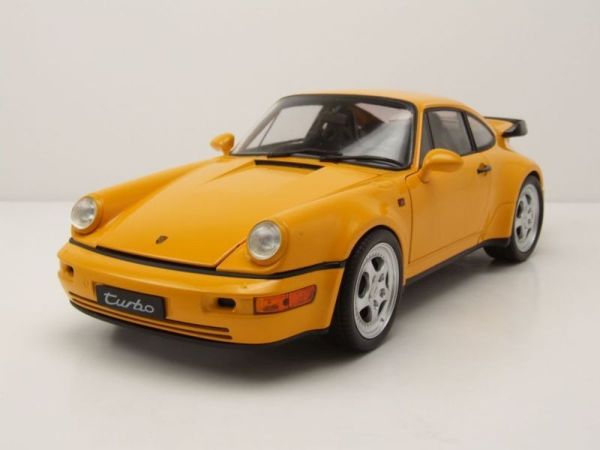 WEL18026JAUNE - PORSCHE 964 Turbo 1989 jaune - 1