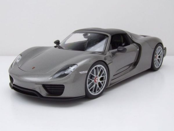 WEL18051HTNOIR - PORSCHE 918 Spyder Hardtop noir 2012 gris - 1