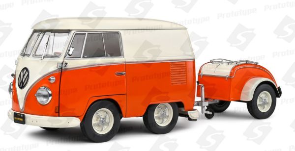 SOL1810902 - VOLKSWAGEN Kool Kombi 1950 Orange et blanc - 1