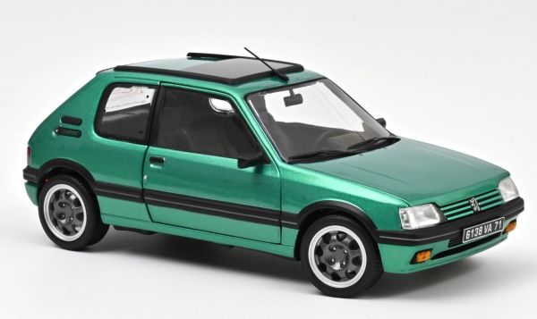 NOREV184847 - PEUGEOT 205 GTi avec toit vitré 1991 Vert - 1