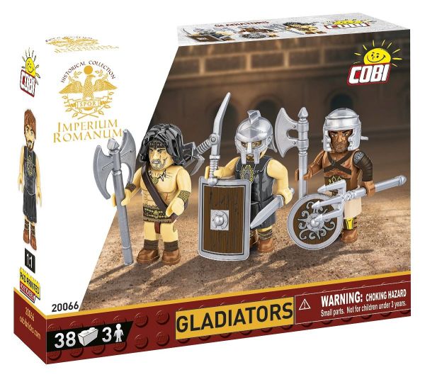 COB20066 - 3 Figurines Gladiateurs avec accessoires – 38 Pièces - 1