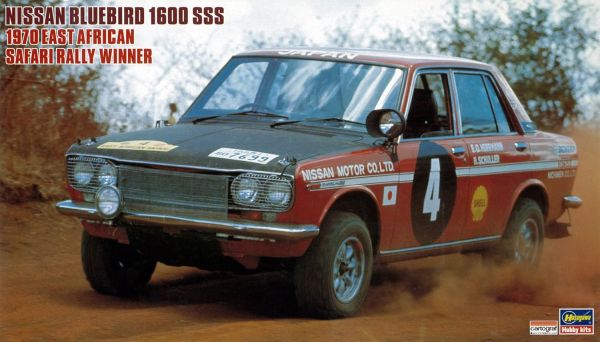 HAW21266 - NISSAN Bluebird 1600SSS - Vainqueur du Safari Rally 1970 à assembler et à peindre - 1