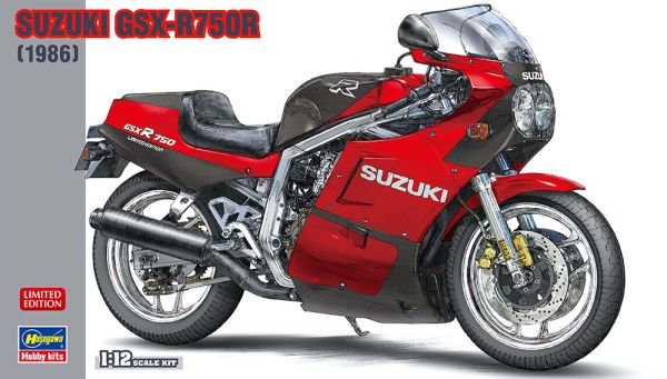 HAW21730 - SUZUKI GSX-R750R 1986 rouge à assembler et à peindre - 1