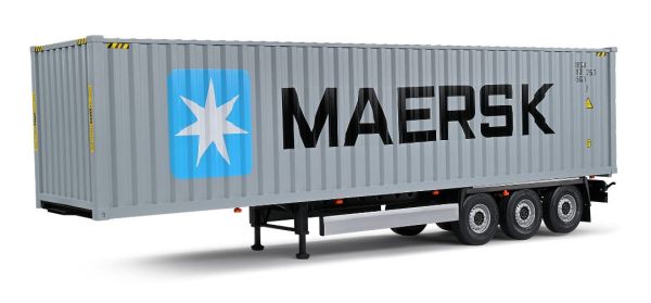 SOL2400505 - Porte container 3 Essieux et container MAERSK - 1