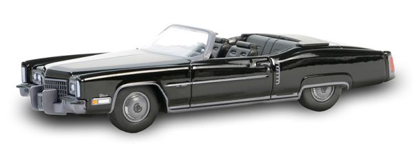 GREEN28150-C - CADILLAC Eldorado Fleetwood cabriolet 1972 noir de la série BLACK BANDIT sous blister - 1