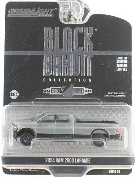 GREEN28150-F-GRIS - RAM 2500 Laramie 2024 gris de la série BLACK BANDIT sous blister - 1