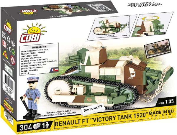 COB2992 - Char RENAULT FT Victory tank 1920 - 304 Pièces - 1