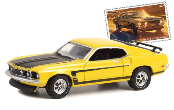 GREEN30373 - FORD Mustang Boss 302 1969 de la série UNITED STATES POSTAL SERVICE sous blister - 1