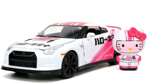 JAD33724 - NISSAN GT-R R35 avec figurine HELLO KITTY 2009 - 1