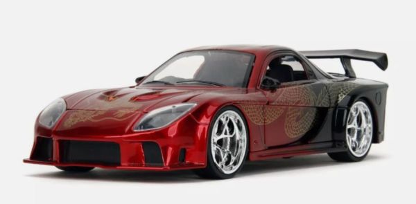 JAD35194 - MAZDA RX-7 WideBody Candy 1995 Rouge et noir – PINK SLIPS - 1