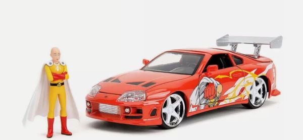 JAD35347 - TOYOTA Supra 1995 rouge avec figuirne ONE PUNCH MAN - 1