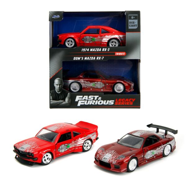 JAD35398 - MAZDA RX-3 1974 rouge et MAZDA RX-7 FAST & FURIOUS - 1