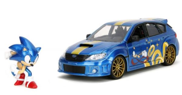 JAD35871 - SUBARU Impreza WRX STI 2012 bleu avec figurine SONIC - 1