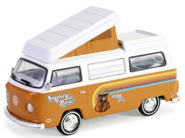 GREEN38060-C - VOLKSWAGEN Type 2 Wastfalia Campmobile 1974 Orange de la série SMOKEY BEAR sous blister - 1