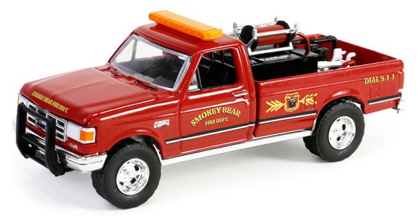 GREEN38060-E - FORD F-250 1990 Pompiers de la série SMOKEY BEAR sous blister - 1