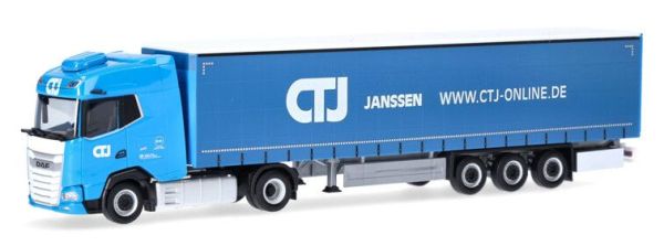 HER318495 - DAF XG 4x2 avec remorque bâchée 3 essieux CTJ - JANSSEN - 1