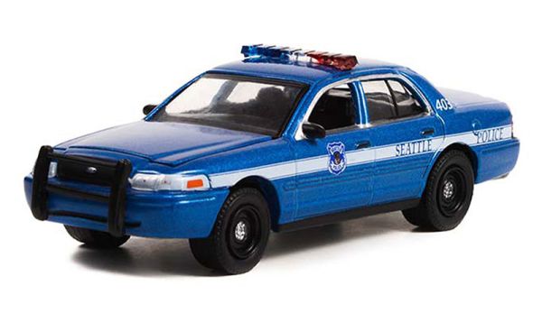 GREEN43020-D - FORD Crown Victoria Police Interceptor 2001 Police de Seattle de la série HOT PURSUIT sous blister - 1