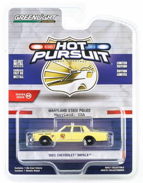 GREEN43030-A - CHEVROLET Impala 1983 beige Police de Maryland de la série HOT PURSUIT sous blister - 1