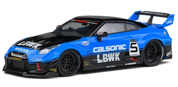 SOL4311202 - NISSAN GT-R (R35) LB Silhouette Calsonic Noir et bleu - 1