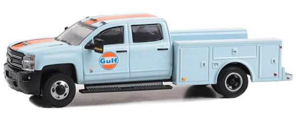 GREEN46130-C - CHEVROLET 3500 HD Dualy 2018 GULF Oil de la série DUALLY DRIVERS sous blister - 1