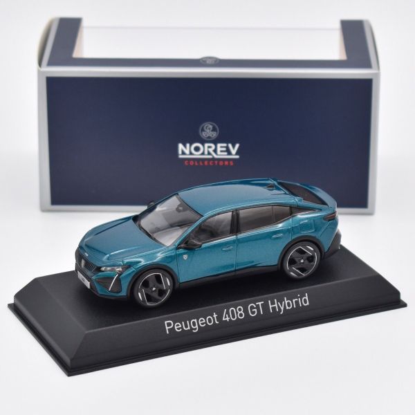 NOREV474810 - PEUGEOT 408 GT Hybrid 2023 Bleu Obsession - 1