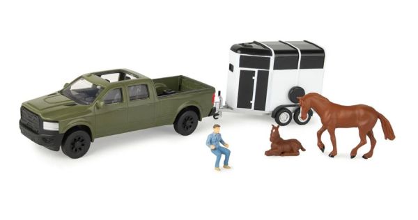 ERT47599 - Pick-up vert avec van et personnage - 1