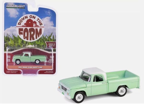 GREEN48100-B - DODGE D200 Sweptline 1964 vert de la série DOWN ON THE FARM série 10 sous blister - 1