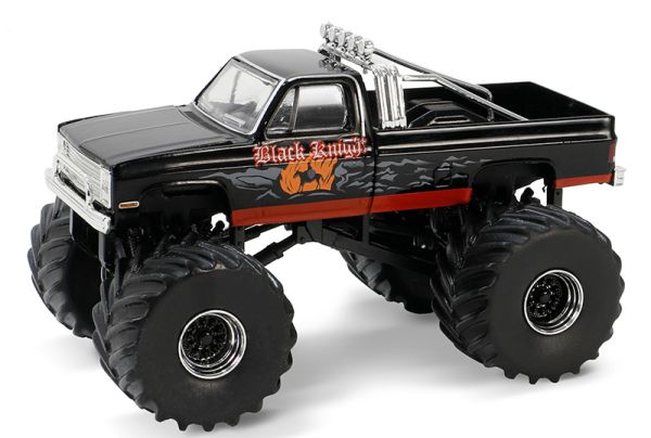 GREEN49150-C - CHEVROLET Silverado 1987 Monster truck – BLACK KNIGHT de la série KINGS OF CRUNCH sous blister - 1