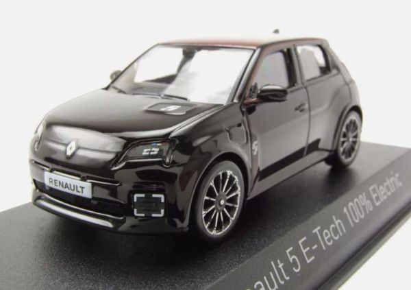 NOREV510554 - RENAULT 5 E-Tech 100% Électrique 2025 Noir étoilé avec déco rouge - 1