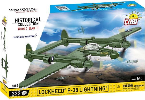 COB5882 - Avion militaire Lockheed P-38 Lightning – 332 Pièces - 1