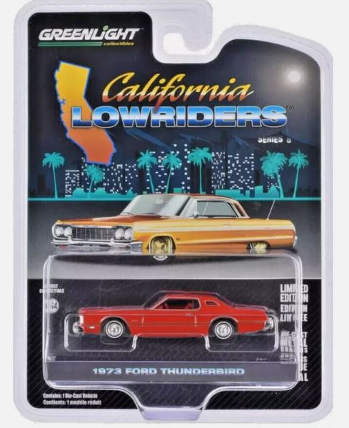 GREEN63070-E - FOD Thunderbird 1973 rouge de la série CALIFORNIA LOWRIDERS sous blister - 1