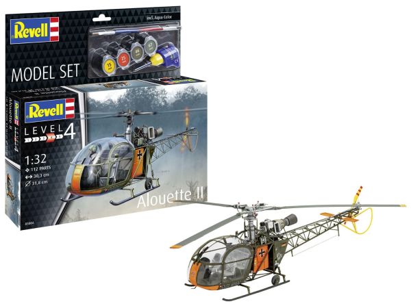 REV63804 - MODEL SET - Hélicoptère Alouette II avec peinture à assembler - 1