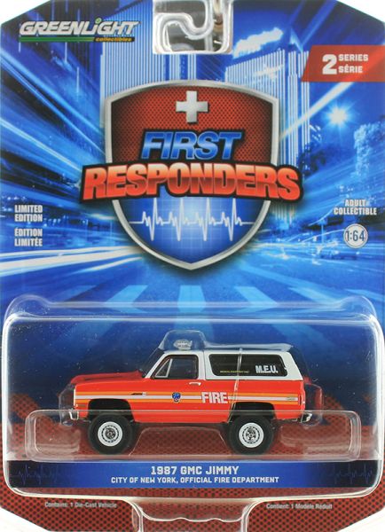 GREEN67060-A - GMC Jimmy 1987 - Service incendie de New York  de la série FIRST RESPONDERS sous blister - 1