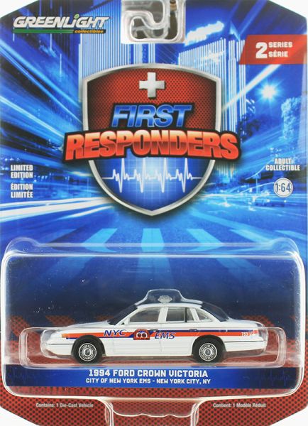 GREEN67060-C - FORD Crown Victoria 1994 NYC EMS de la série FIRST RESPONDERS sous blister - 1