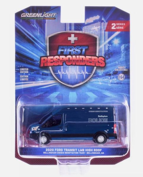 GREEN67060-D - FORD Transit LWB 2020 Police Washington de la série FIRST RESPONDERS sous blister - 1